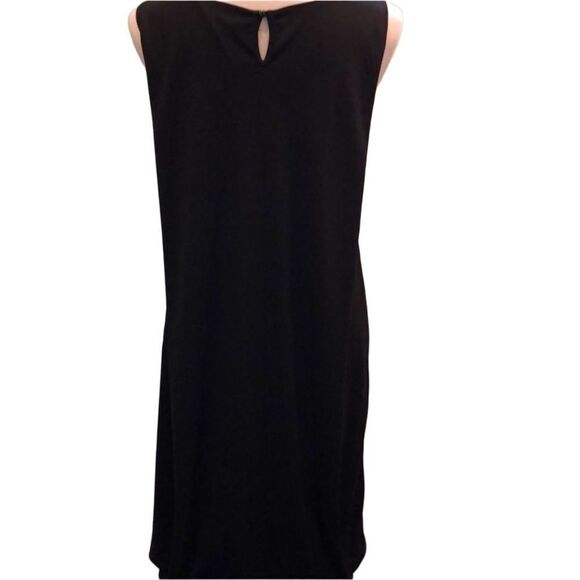 👗 Black Midi Drape Dress - Size Small - NWT - Picture 2 of 5